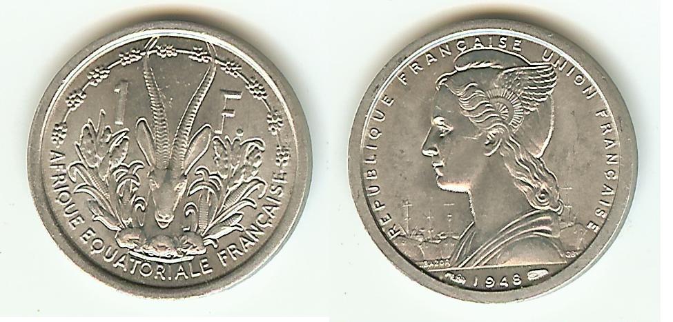 Afrique Equatoriale Française 1 Franc 1948 SPL